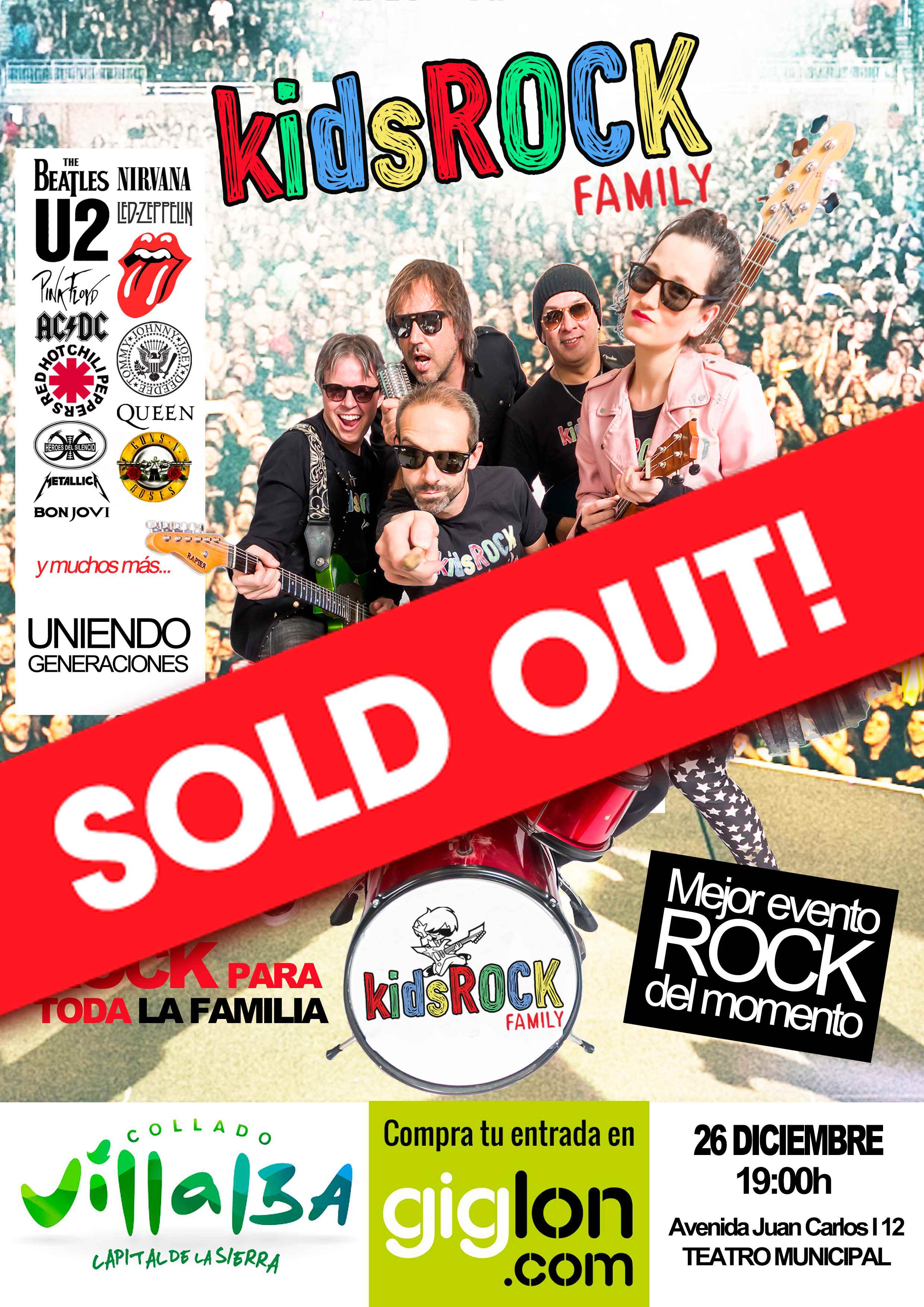 Kids Rock Family llena el Teatro Municipal de Villalba